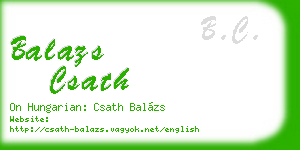 balazs csath business card